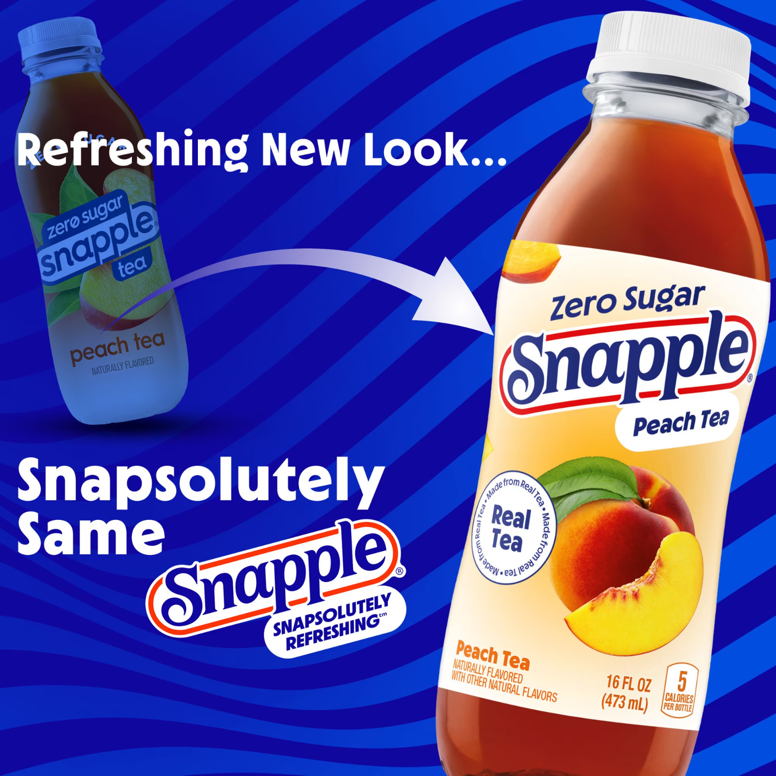 Snapple Zero Sugar Peach Tea, 16 fl oz Recycled Plastic Bottle (Pack of 6) x 2