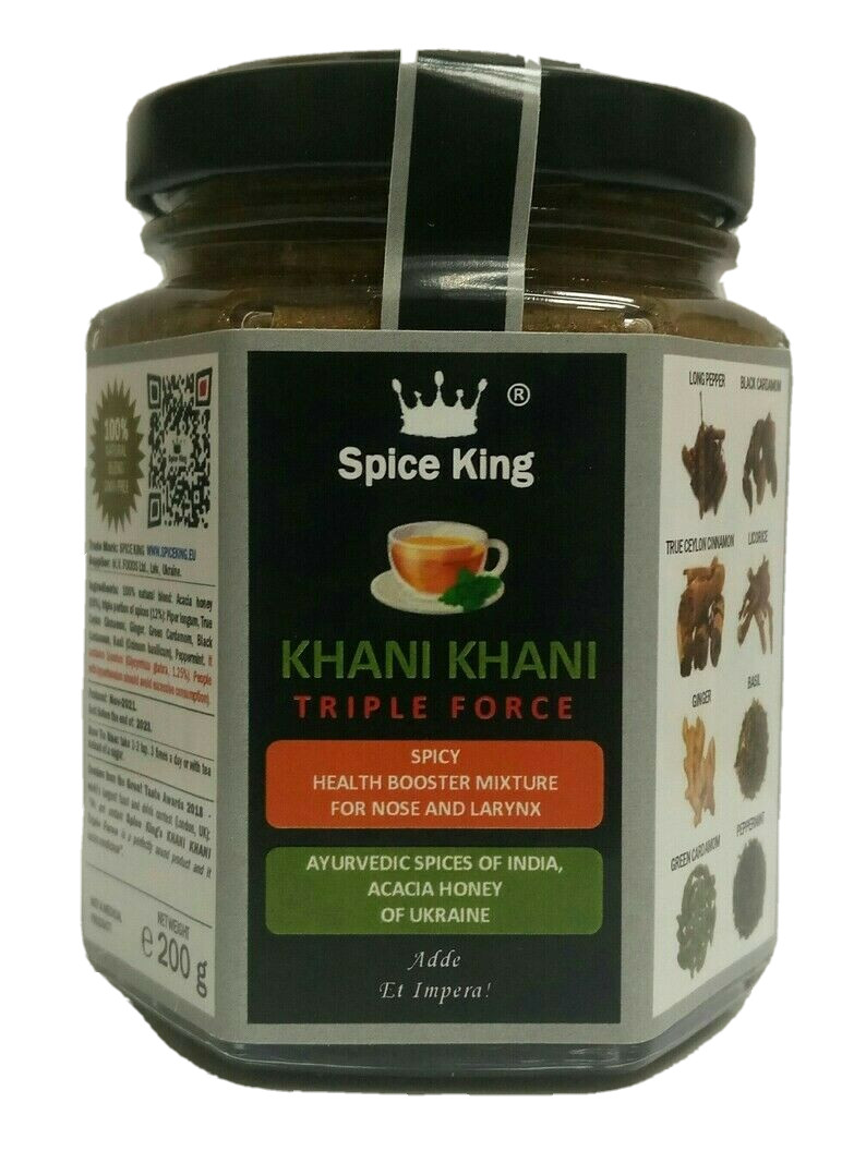 Khani Khani Triple Force Spice King Acacia honey spiced tea syrup 200 g 7.05 oz