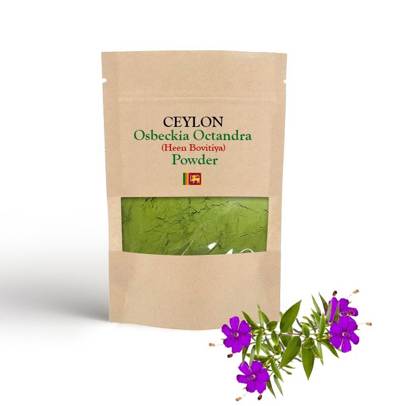 ORGANIC 100% OSBECKIA OCTANDRA LEAF POWDER Ceylon heen bovitiya herbal 40g