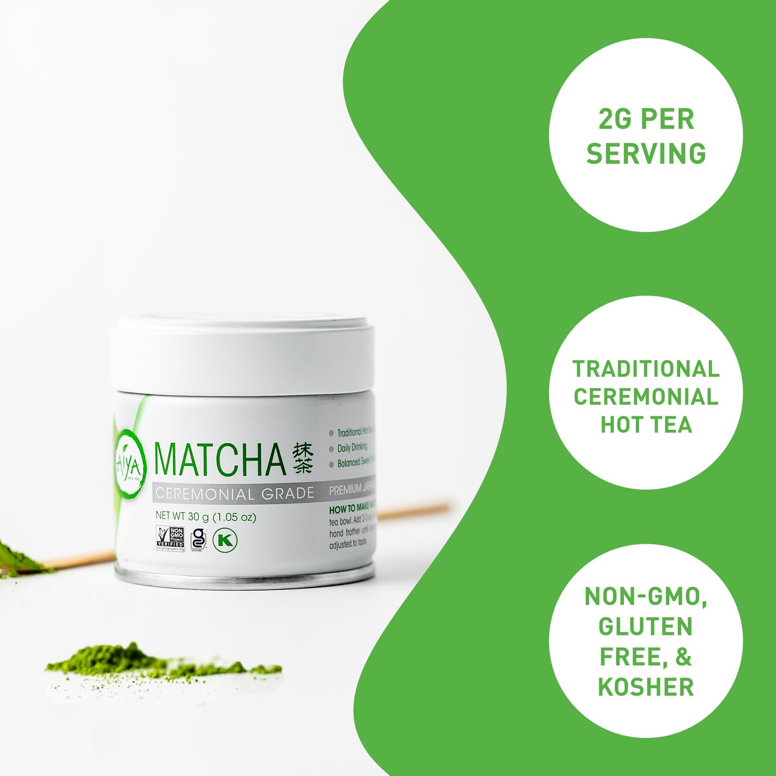 Aiya Authentic Japanese Premium First Harvest Ceremonial Grade Matcha Green T…