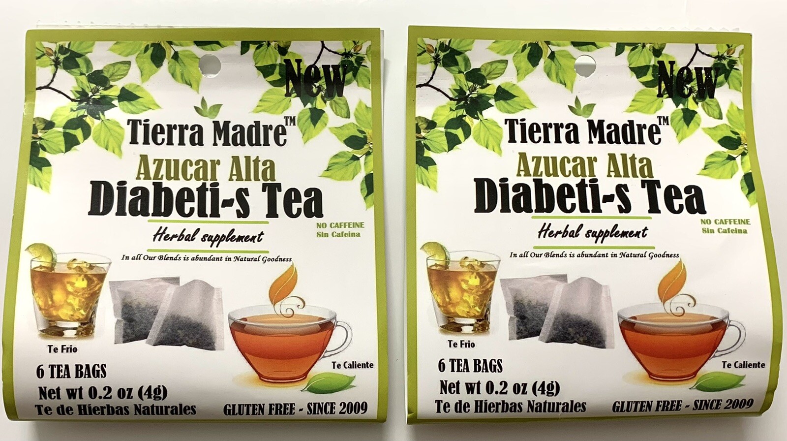 Tierra Madre, mezcla de té de hierbas natural /gluten Free /100% natural(2 pack)