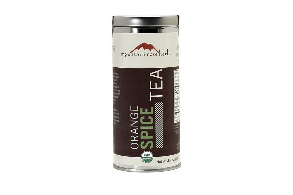 Orange Spice Tea Fresh Cert Organic Retail Tin