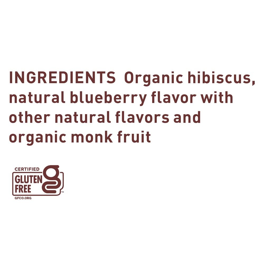 – Blueberry Hibiscus Iced Tea, 8 Tea Bags, Herbal Tea, Caffeine Free