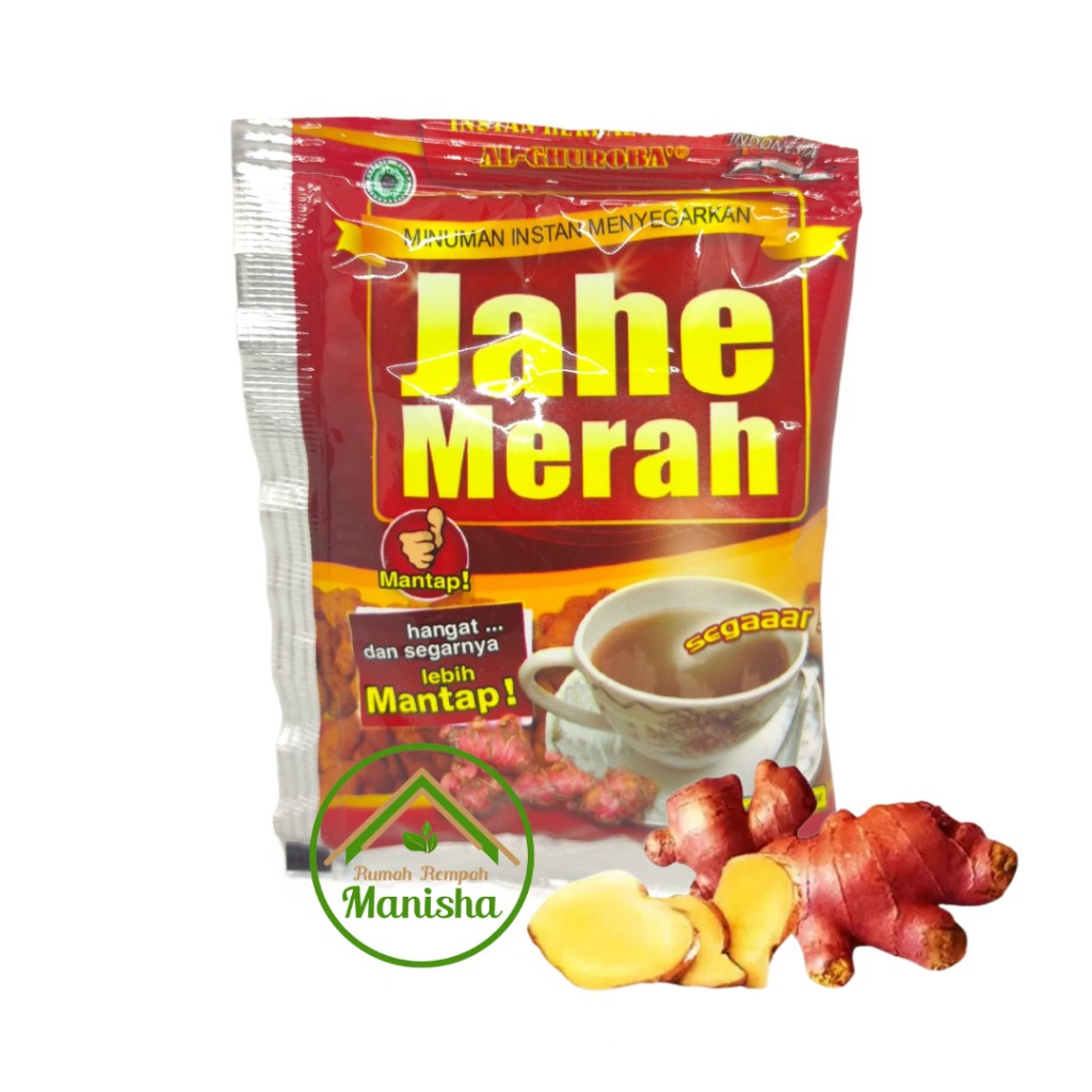 Instant Red Ginger Drink Sachet 25g Jahe Merah Al-Ghuroba Indonesia