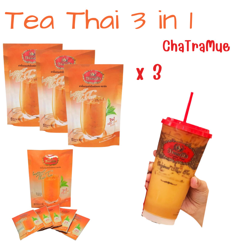 20g x15Sachet Tea Thai 3 in 1 Instant Powder ChaTraMue Iced Hot Milk Tea premium