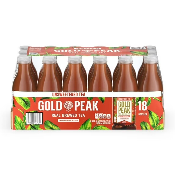 Gold Peak Unsweetened Tea 16.9 Fluid Ounce (Pack of 18)