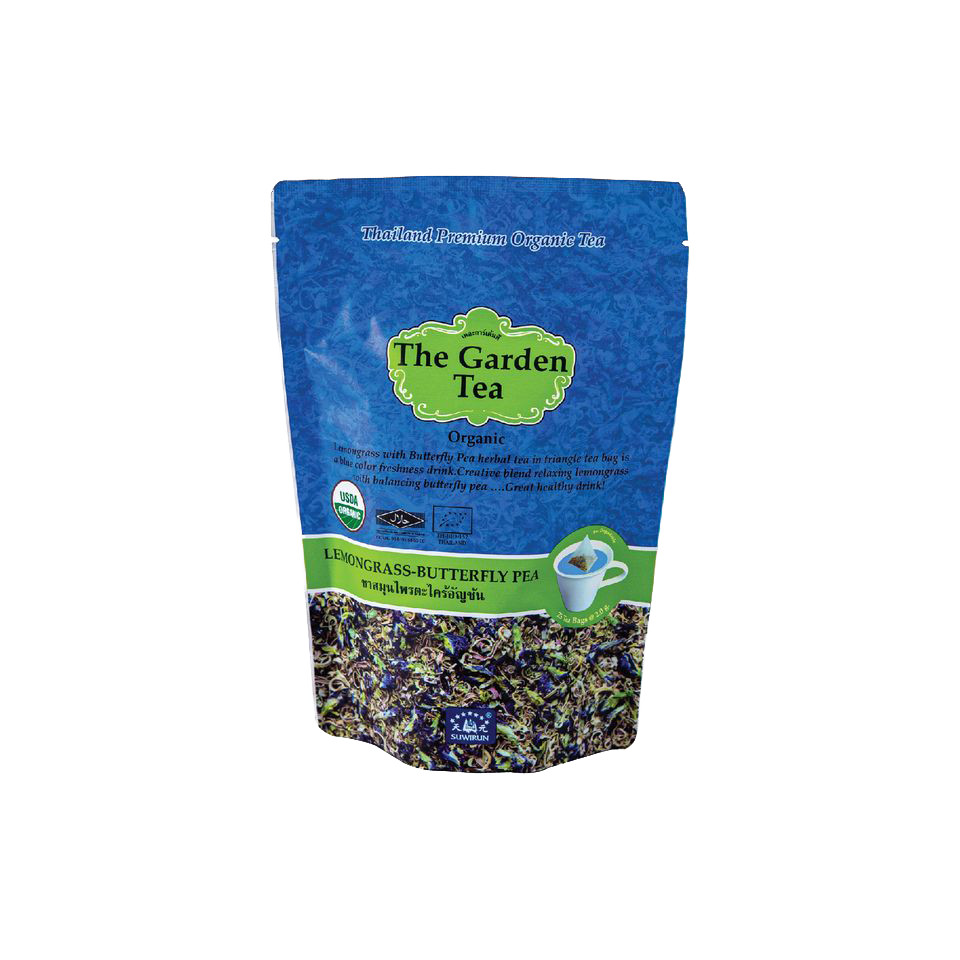 Organic Non Caffeine Herbal Tea Set Butterfly Pea Rosella Pandan Triangle Bag