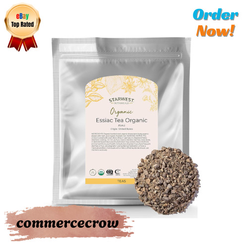Starwest Botanicals Essiac Tea Organic – Caffeine Free Herbal Blend 1 Pound Bag