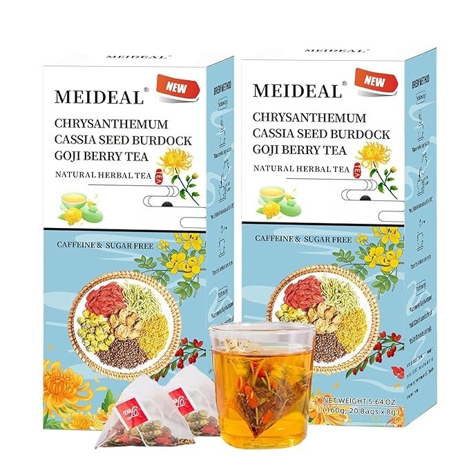 Chrysanthemum Cassia Seed & Burdock Goji Berry Tea, Liver Cleanse & Detox Herbal