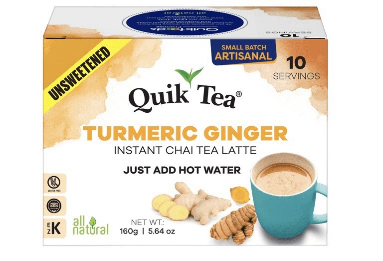 Lot Of 2’ QuikTea Turmeric Ginger Instant Chai Tea Latte 10 Count Each/20 Total