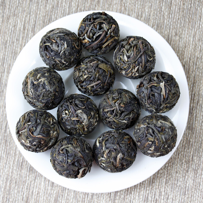 Moonlight White Tea Dragon Pearl 10 Pcs Raw Pu erh White Tea Natural Aged