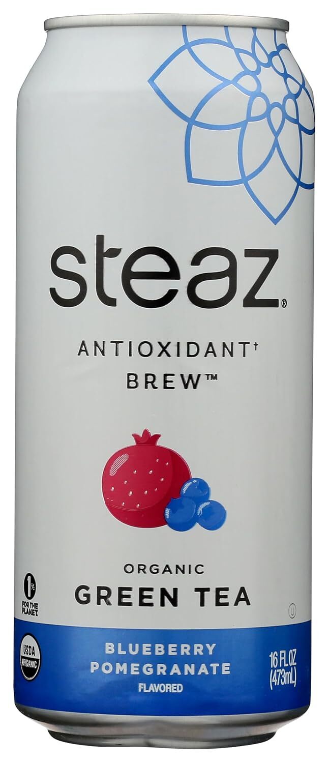 Steaz Organic Green Tea Blueberry Pomegranate 16 Fl Oz