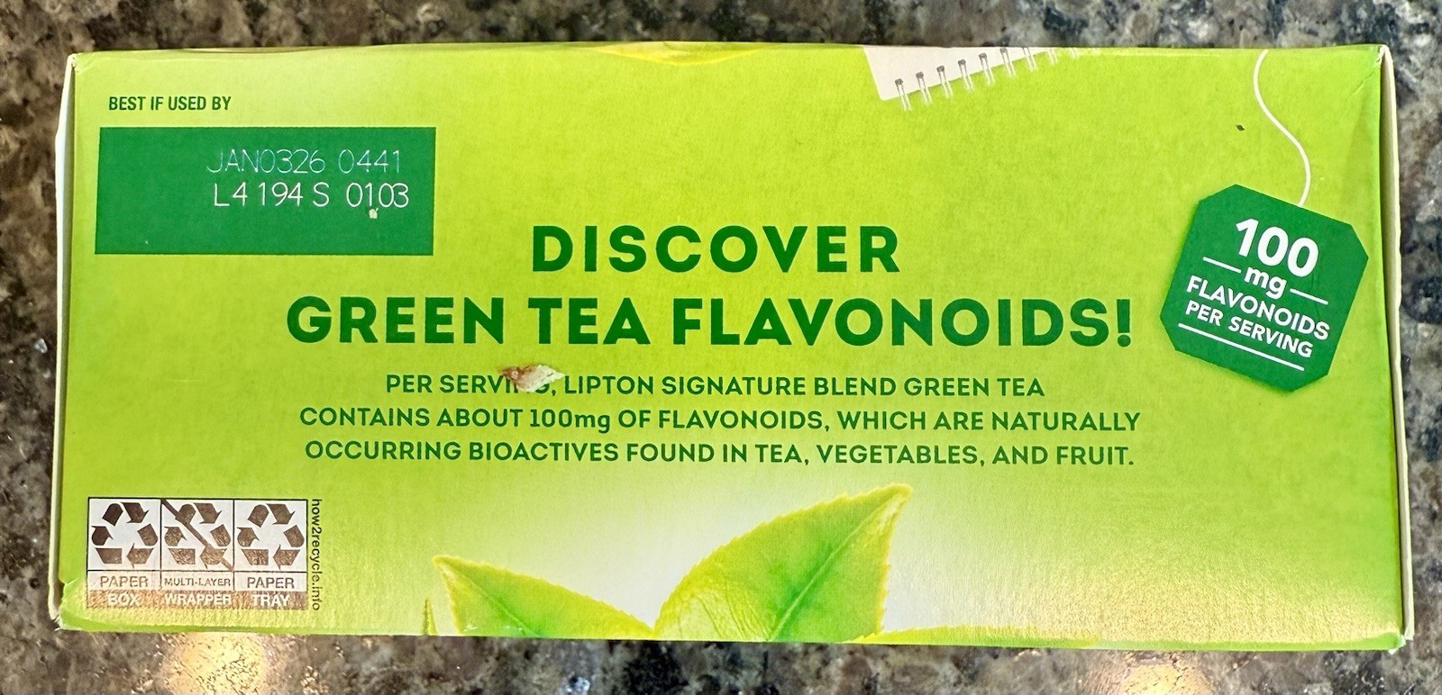 Lipton Green Tea, Tea Bags – 40 Counts Box