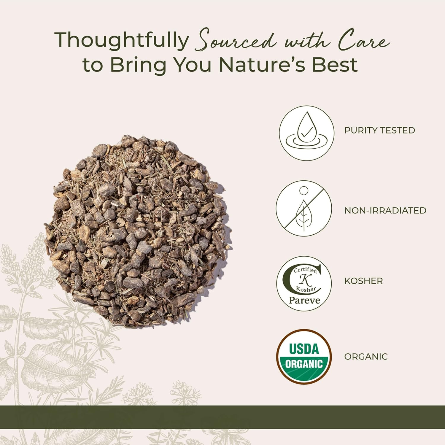 Essiac Tea Organic – Caffeine Free Herbal Blend, Loose Leaf Burdock Root, Slippe