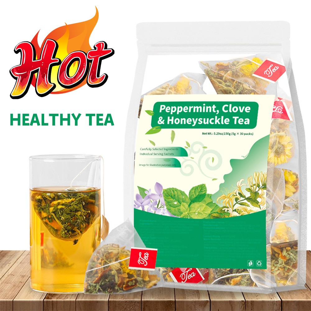 Peppermint Clove Honeysuckle Tea Quality Selection 5 G Per Pack 30 Bags