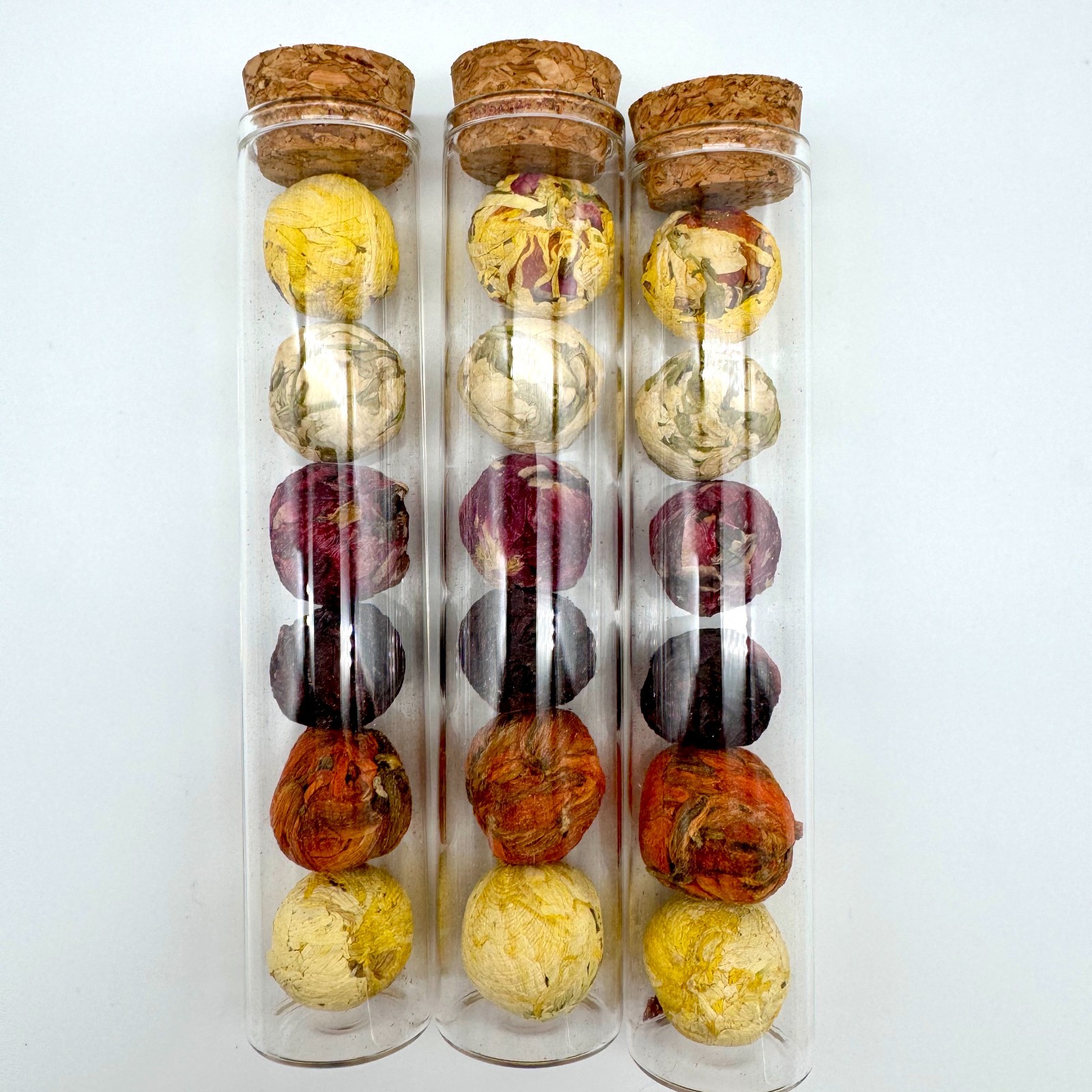 Blooming Flower Tea Balls 6 Pack Jasmine Rose Chrysanthemum Chinese Floral Tea