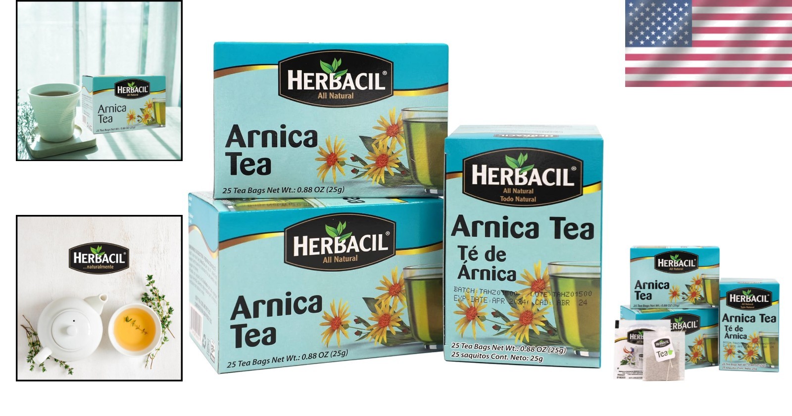 Soothing Arnica Herbal Tea, 75 Count – Allergen-Free & for Relaxation