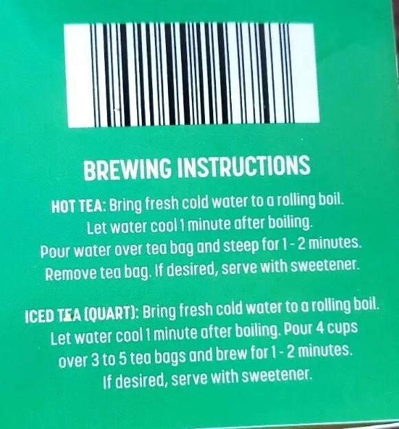 Benner Green Tea 20 bags one box B.B.2/9/2025 Net Wt 1.06oz