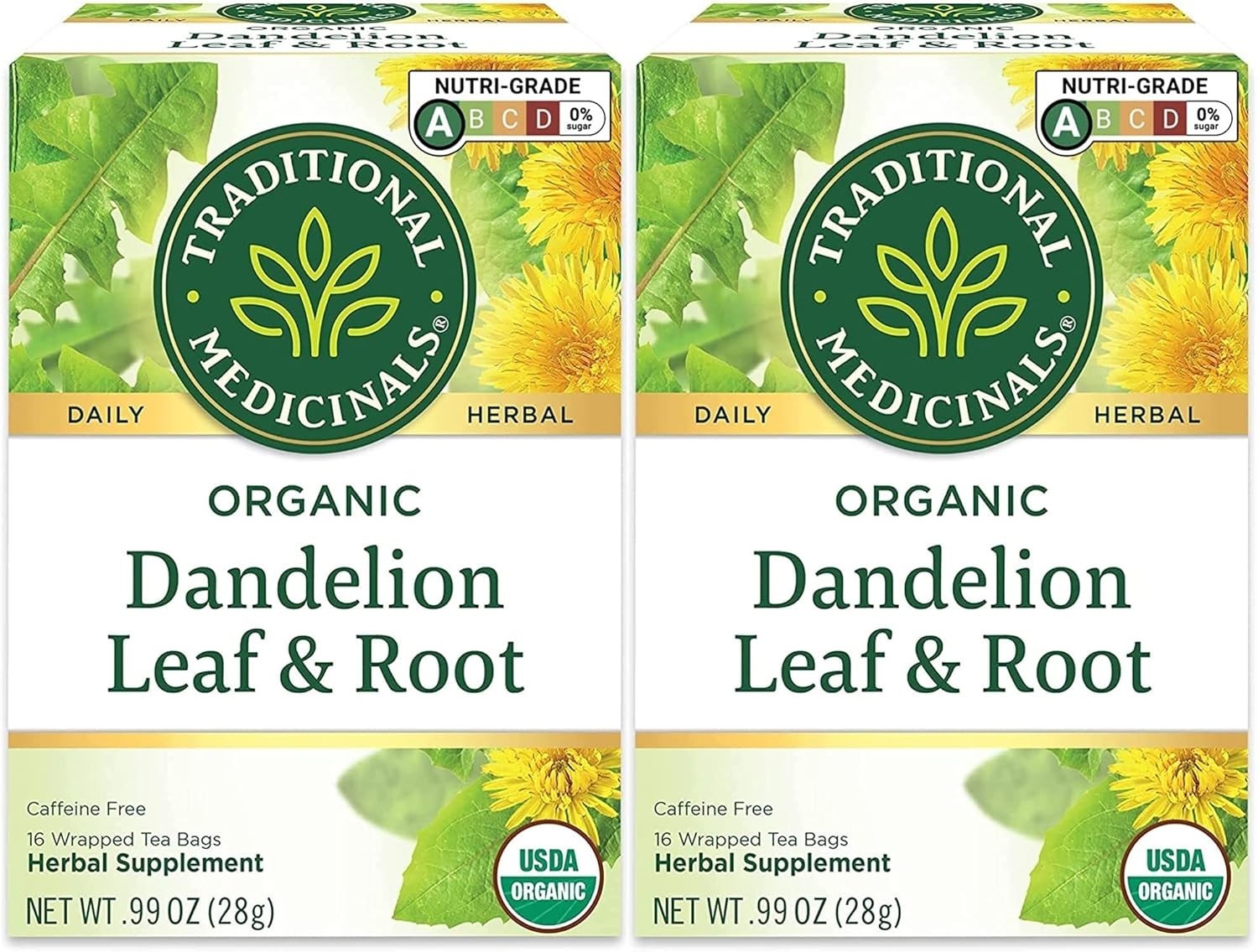 Herbal Dandelion Tea Pack of 2 – Supports Digestion with 32 Allergen-Free Bags