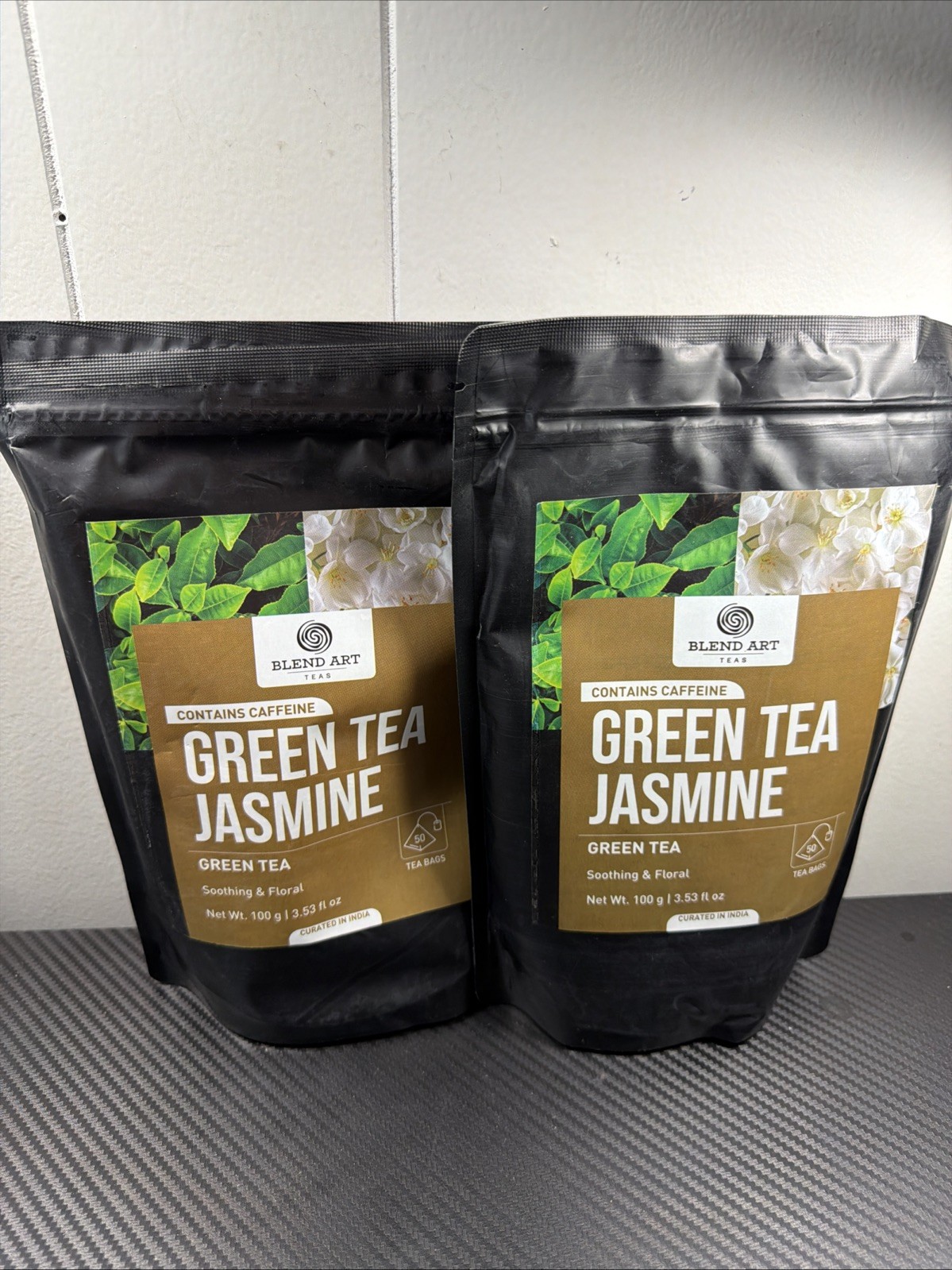 X2 Green Tea Jasmine 50 Tea Bags Contains Caffeine Natural Flavor Indian R4