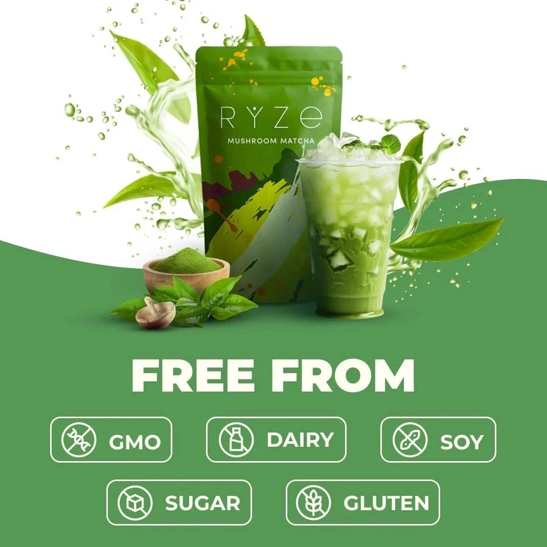 Ryze Matcha Green Tea Organic 30 Servings New Free Shipping