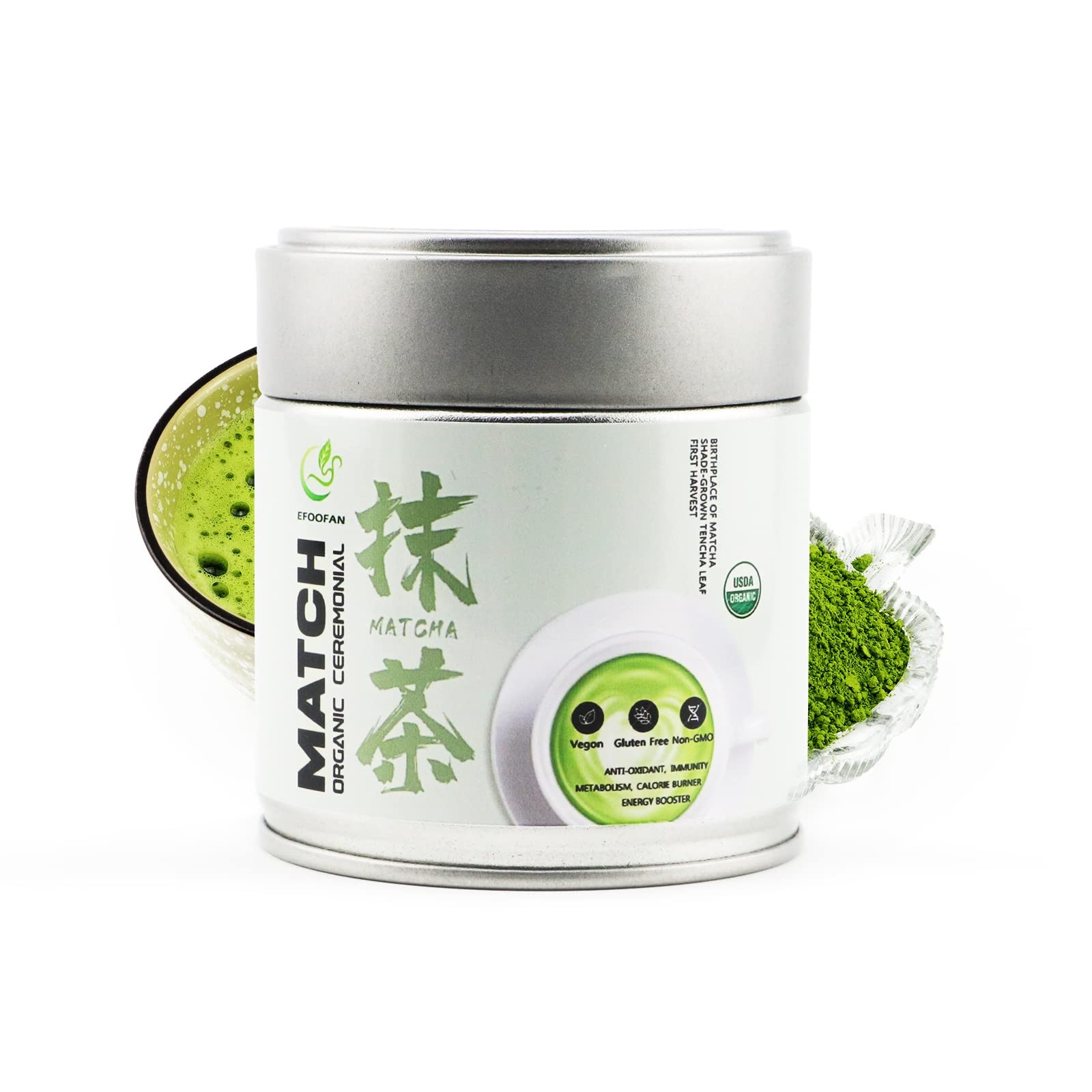 USDA & COR Certified Organic Ceremonial Grade Matcha Powder – First Harvest S…