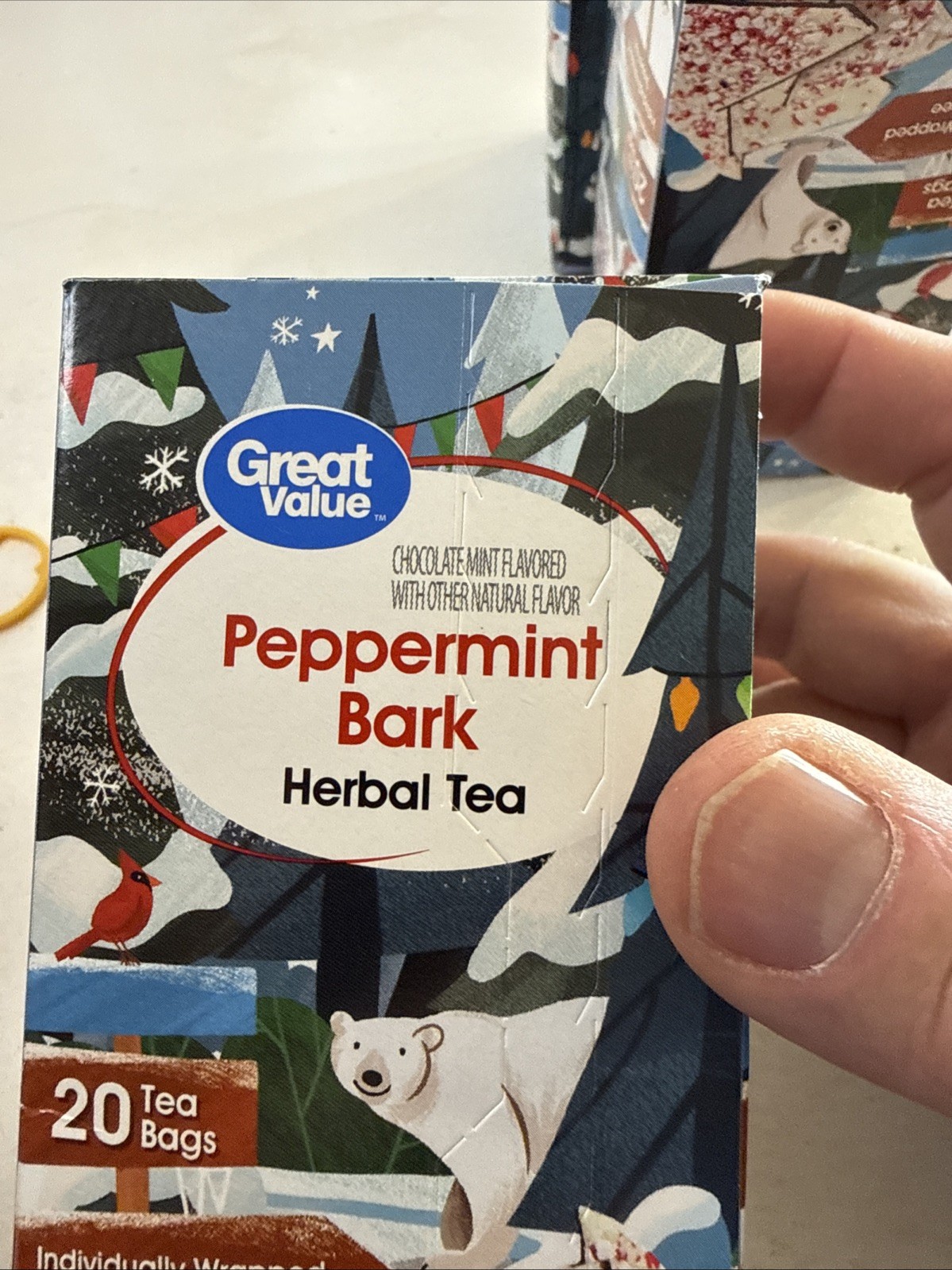 Peppermint Bark Herbal Tea Great Value Holiday Christmas Lot 3 Carob Spearmint