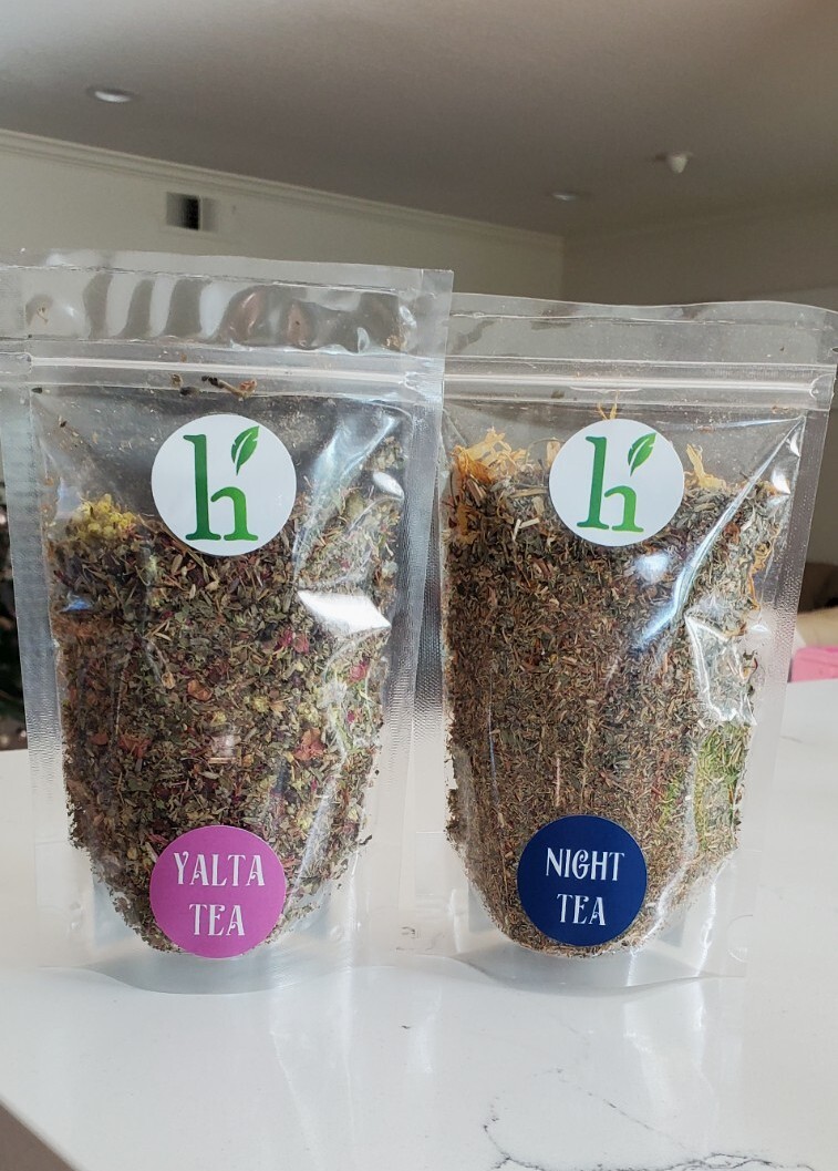 Lot of 2 Calming teas by Herbaliteas: Yalta & Night (2 oz each)