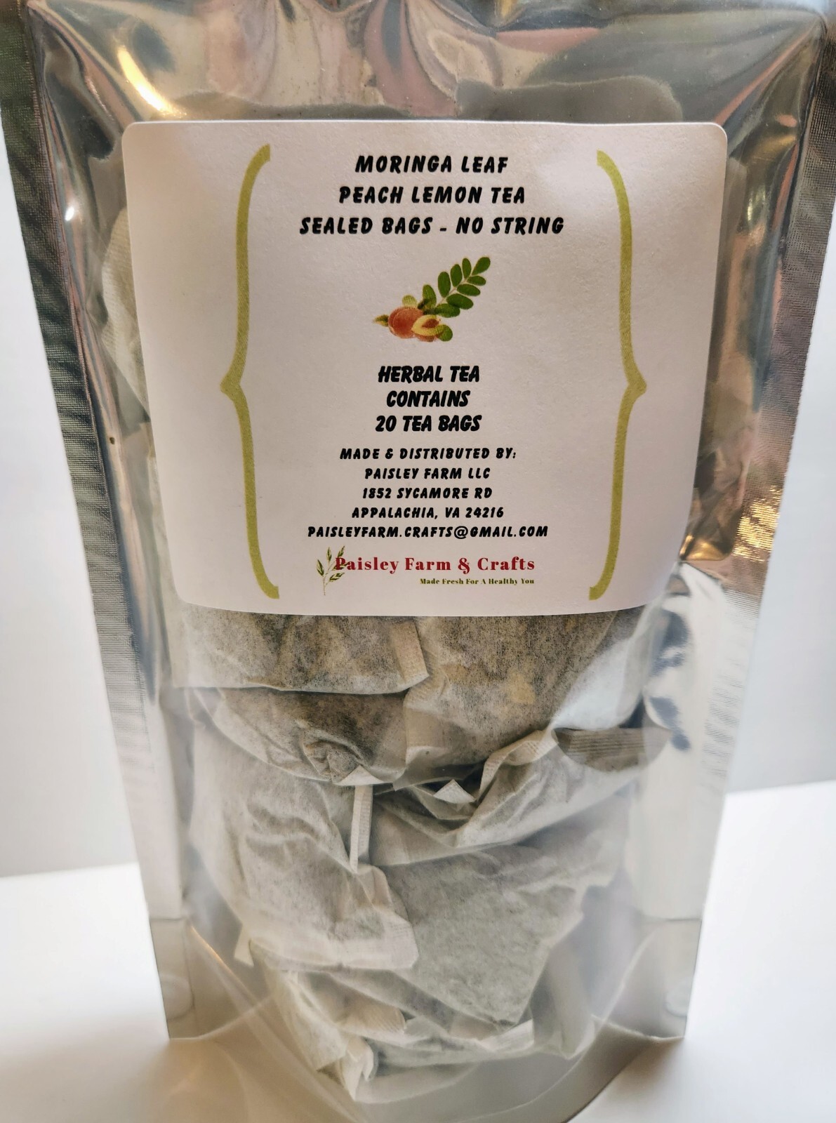 Moringa Oleifera Malunggay & Peach Lemon Tea Bags – Made Fresh On Demand!