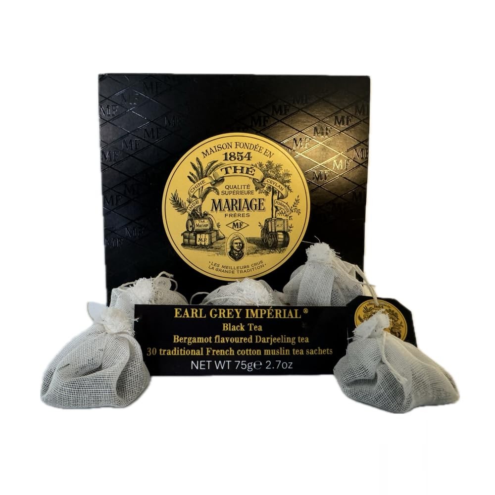 Mariage Freres Earl Grey Imperial, 30 traditional cotton muslin tea bag sache…