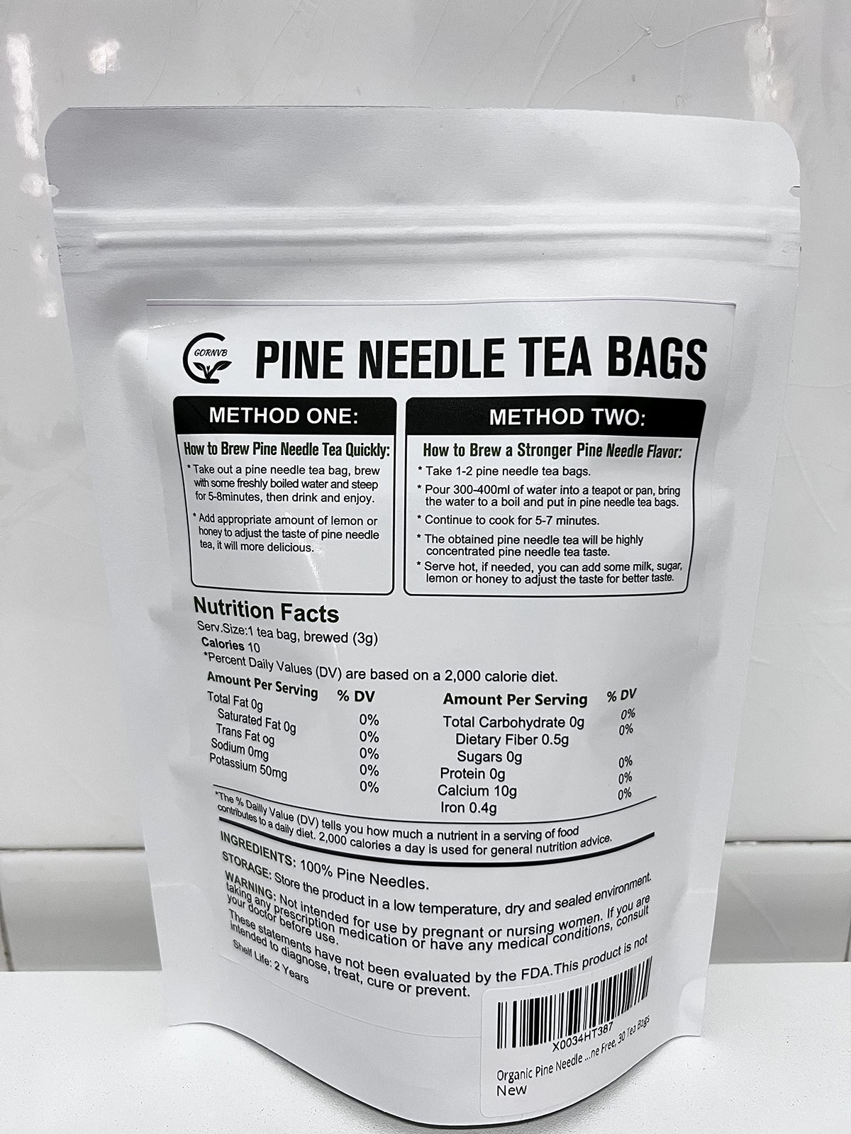 Organic Pine Needle Tea Bags – 100% Pure Natural Dried Pine Needles Herbal Te…