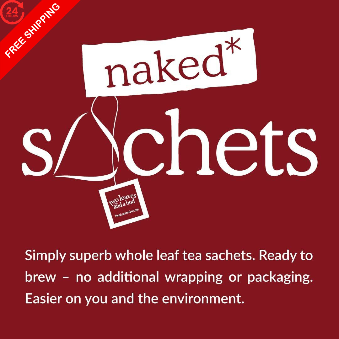 Two Leaves and a Bud Organic Assam, 50 Unwrapped Tea Sachets 50