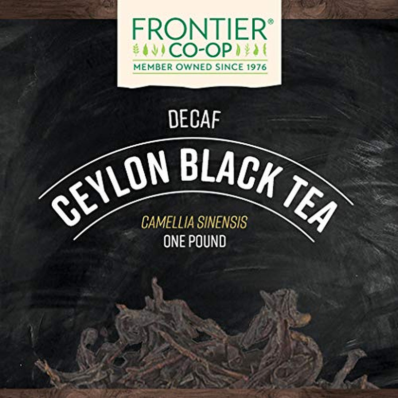 Frontier Co-Op Ceylon (Broken Orange Pekoe) CO2 Decaf., Kosher | 1 Lb. Bulk Bag