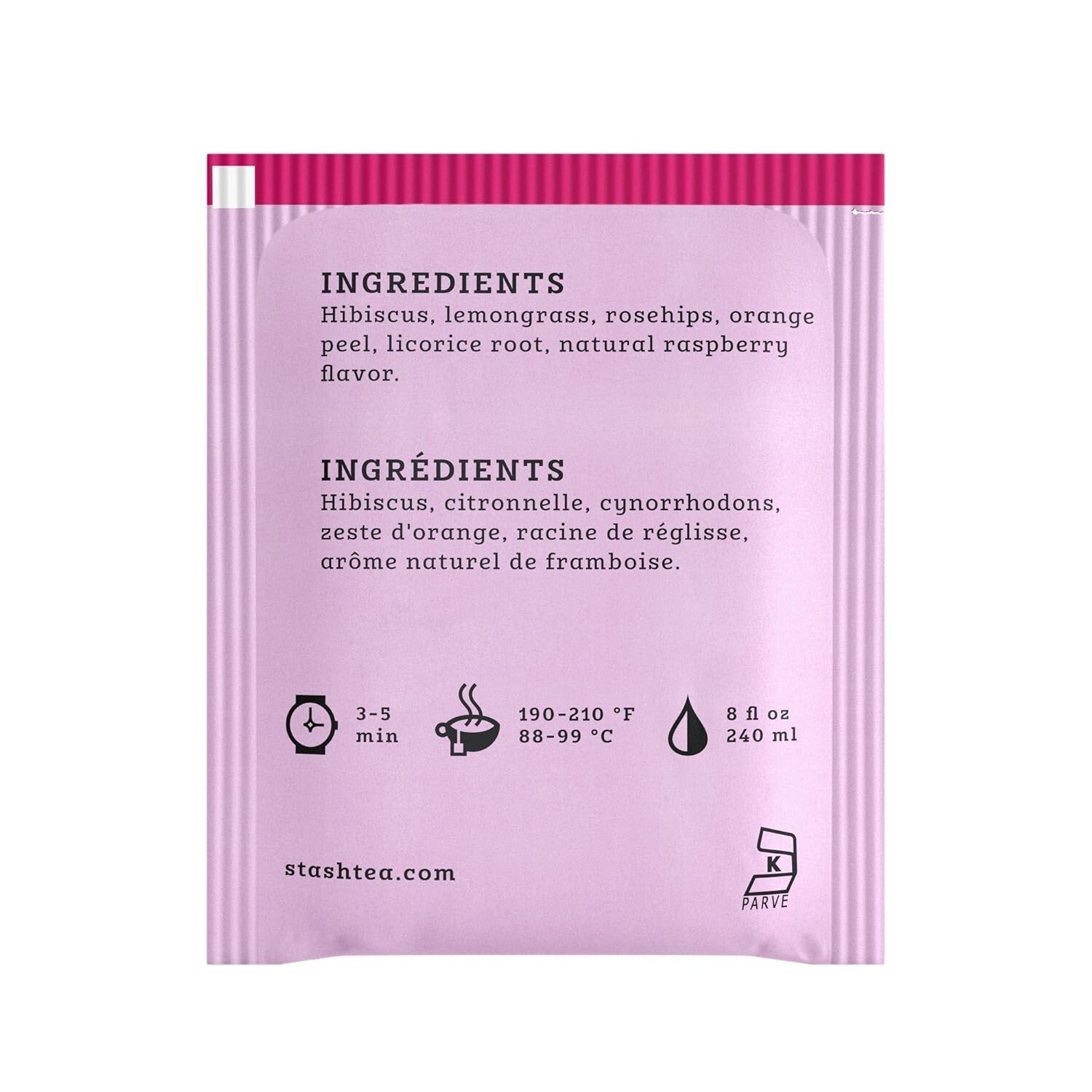Bold Wild Raspberry Hibiscus Tea – 100 Herbal Tea Bags for Hot or Iced Enjoyment