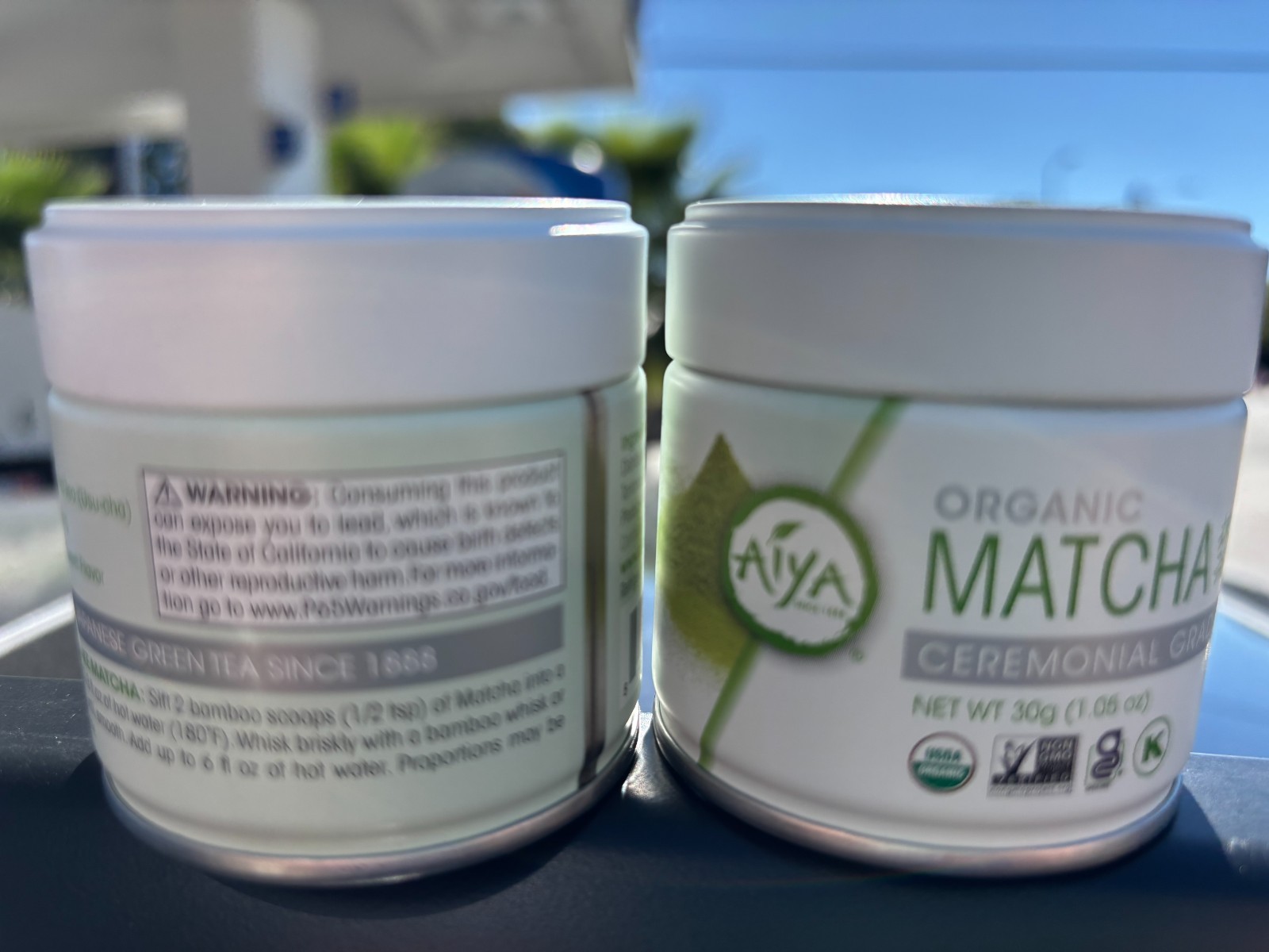 2 Cans Aiya Japanese ORGANIC Matcha Ceremonial Grade 30g (1.5oz) EXP 05/2027