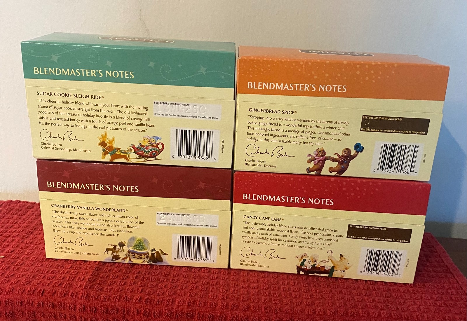 Celestial Seasonings Herbal * Holiday Tea Variety Pack Caffeine Free* 4 Boxes