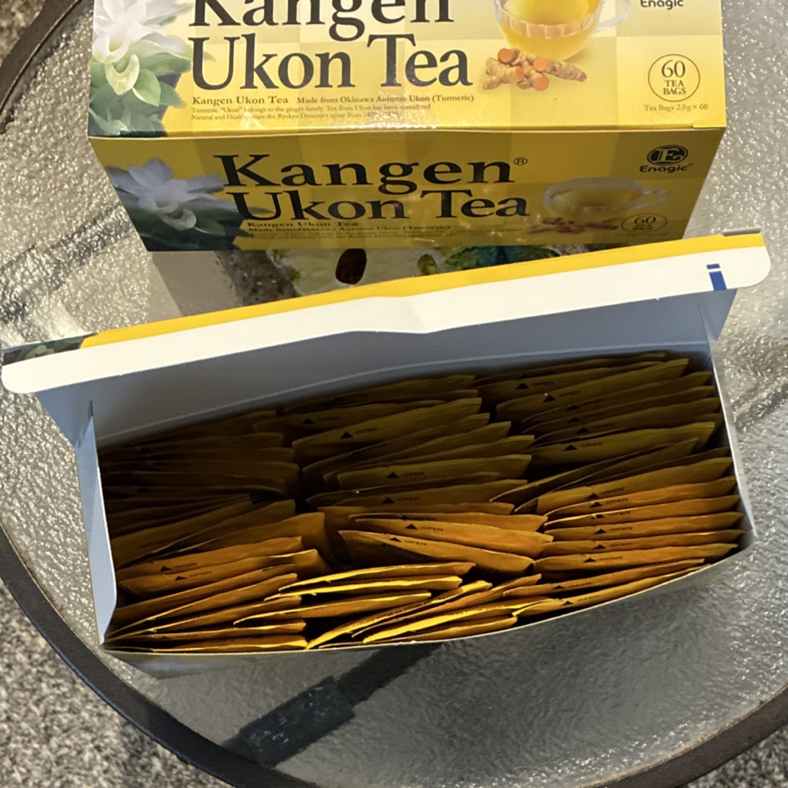 Enagic Kangen Ukon Tea Turmeric Herbal Japanese Tea 60 Bags