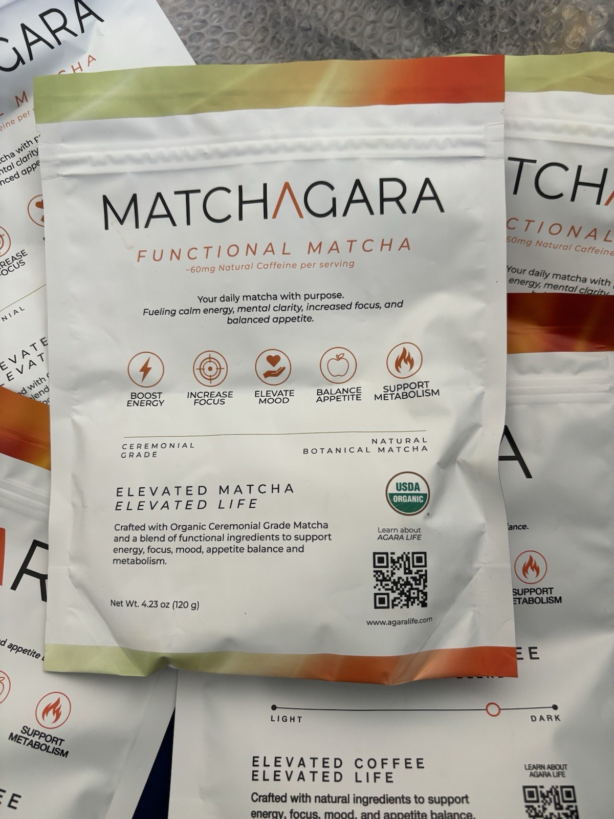 Matchagara Functional Matcha Powder Tea, USDA Organic, 120 g