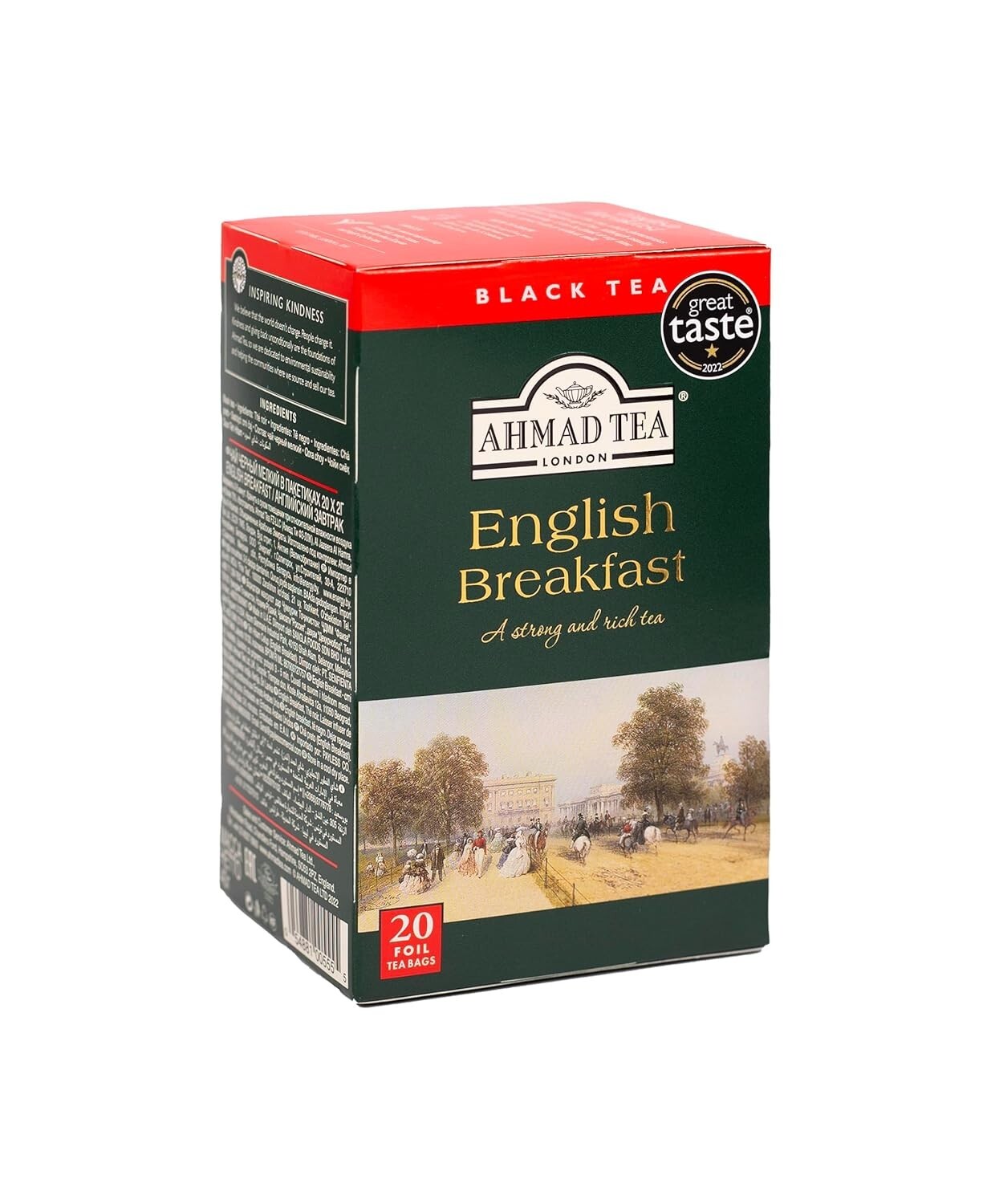 Luxury English Breakfast Tea – 120 Caffeinated Teabags, Foil Wrapped Freshness