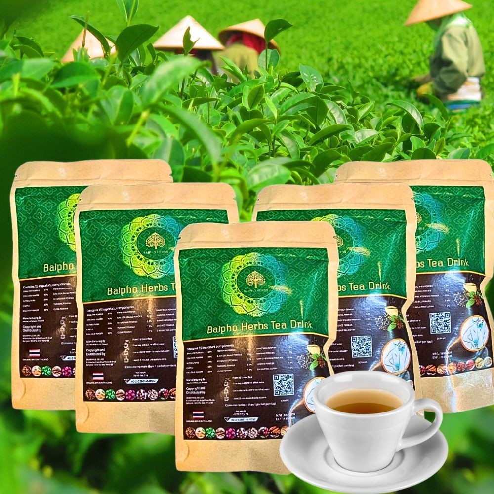 Wellness Herbal Tea Infusion Natural Caffeine-Free Gift Thailand 25 small teabag