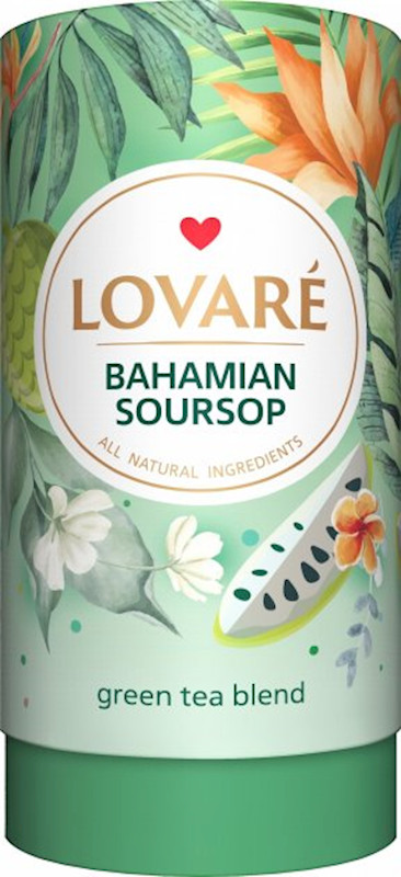 LOVARE Ukrainian Green Tea BOHEMIAN SOURSOP Tube 80G Made in Ukraine Feel Love