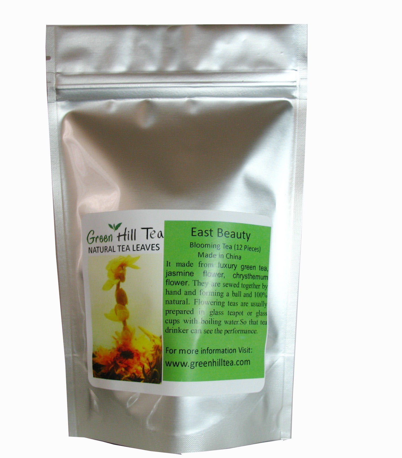 East beauty Blooming Tea Green Tea 12 PCS in a Bag