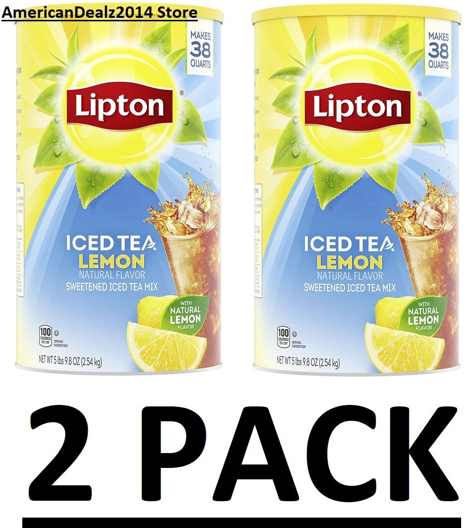 2 PACK Lipton Sweetened Iced Tea Mix, Lemon (89.8 Oz.) FREE SHIPPING
