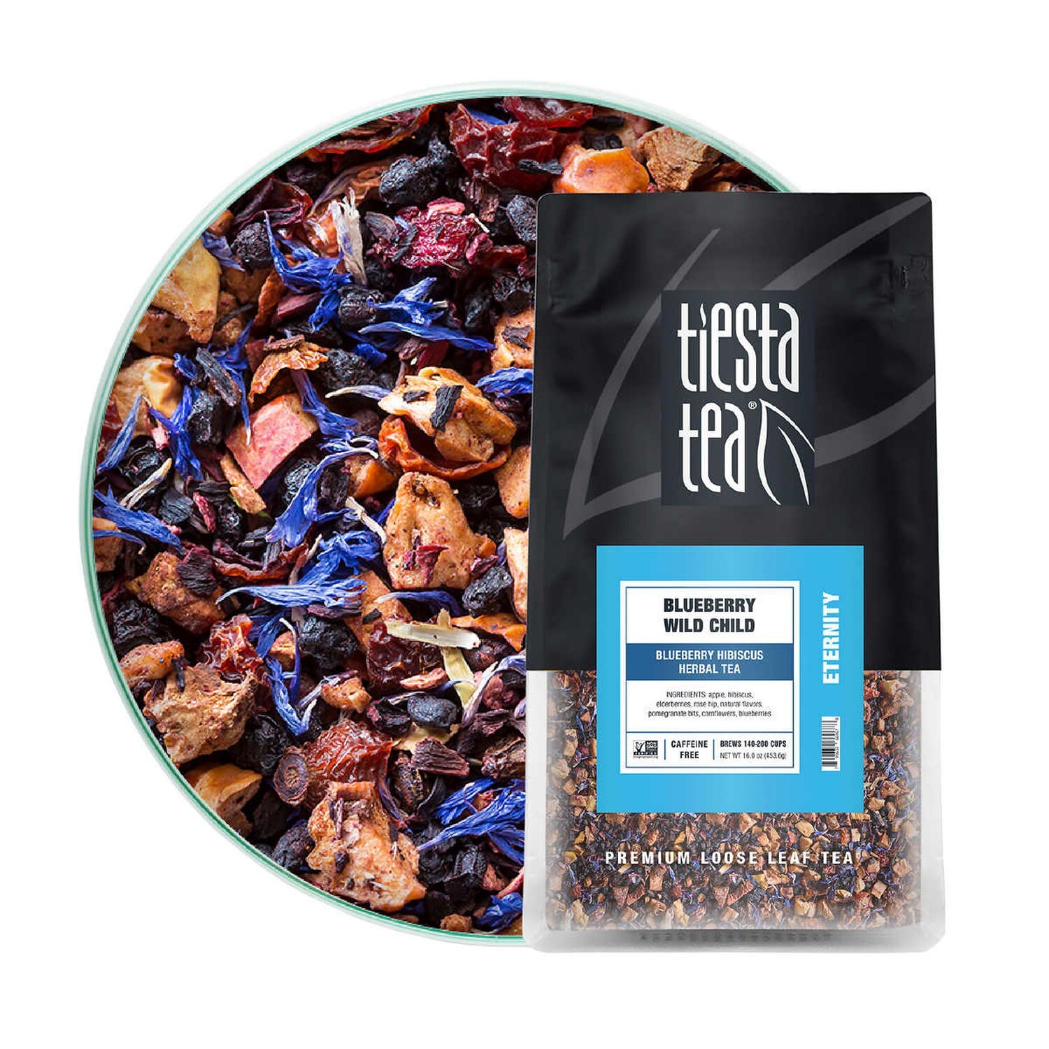LOOSE LEAF TEA TIESTA HERBAL MAUI MANGO BLACKBERRY BLUEBERRY FLAVORS 3 PK~ 3LBS!