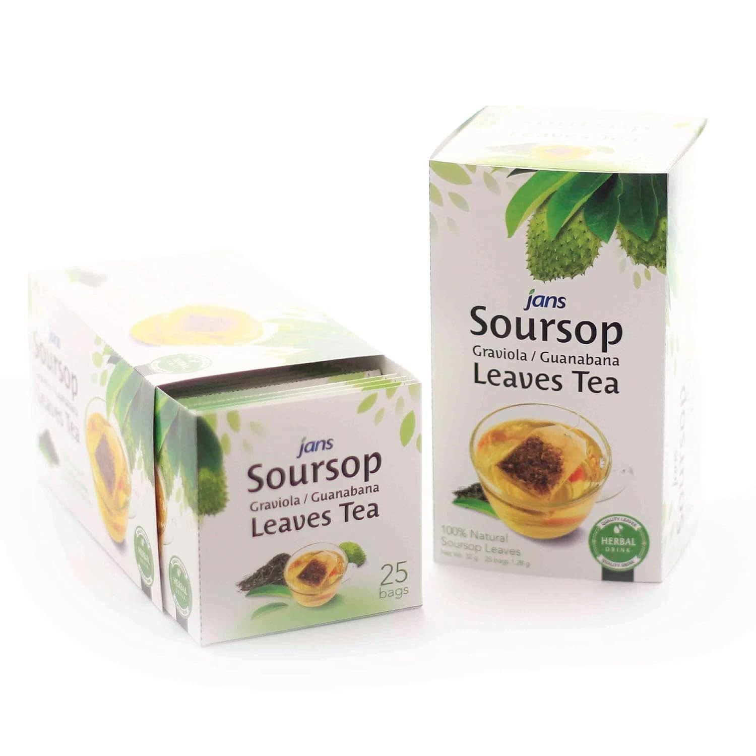 Jans Soursop Herbal Tea Bags, Caffeine Free, 25 Count