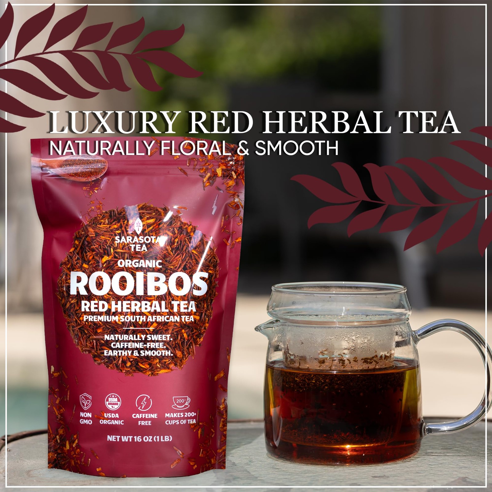 Organic Rooibos 1lb Loose Leaf Tea | 100% Pure South African Red Tea | Natura…
