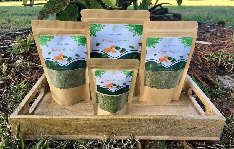 Moringa Leaf & Mango Leaf Herbal Tea 100% Organic Florida Grown USA