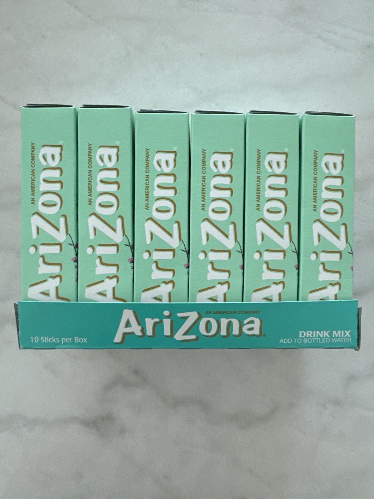 6 Boxes Arizona Green Tea Drink Mix Zero Sugar, 60 Total Packets