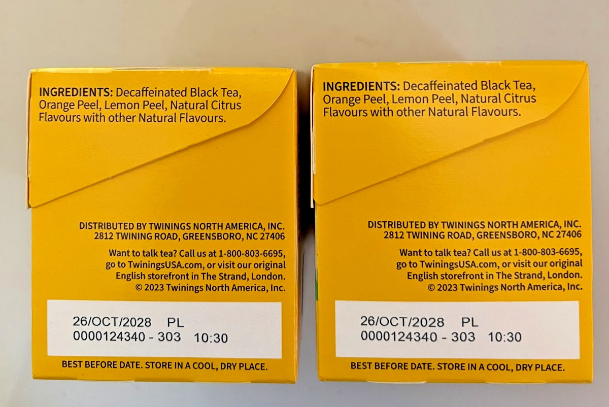 2 Pack – Twinings Lady Grey Decaffeinated Black Tea – 20 Count (40 servings)