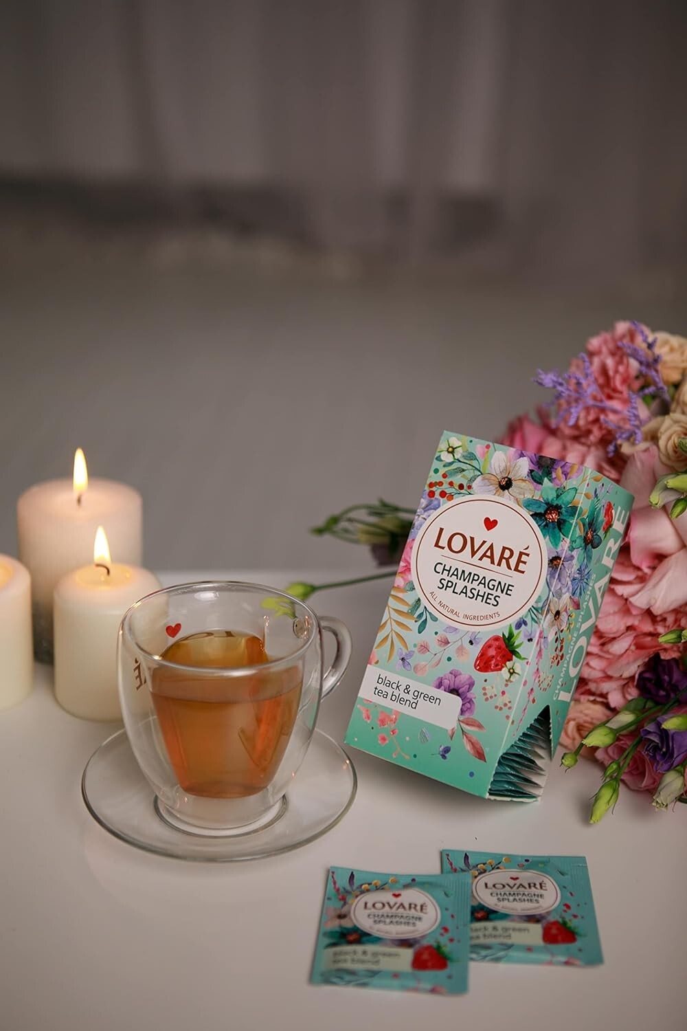 LOVARE CHAMPAGNE SPLASHES Tea in envelopes 24x2g – 48g